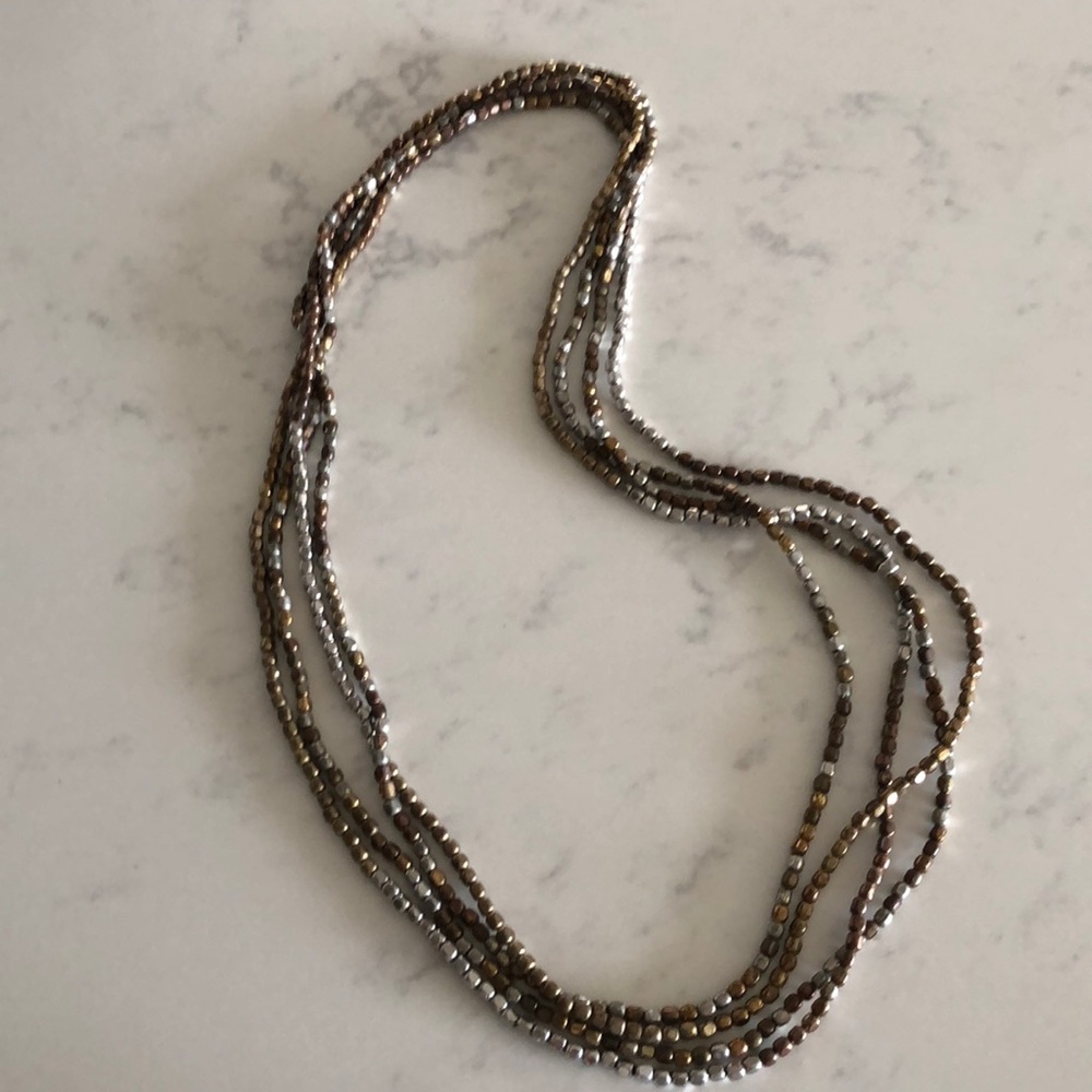 Mixed metal necklace-Chico’s